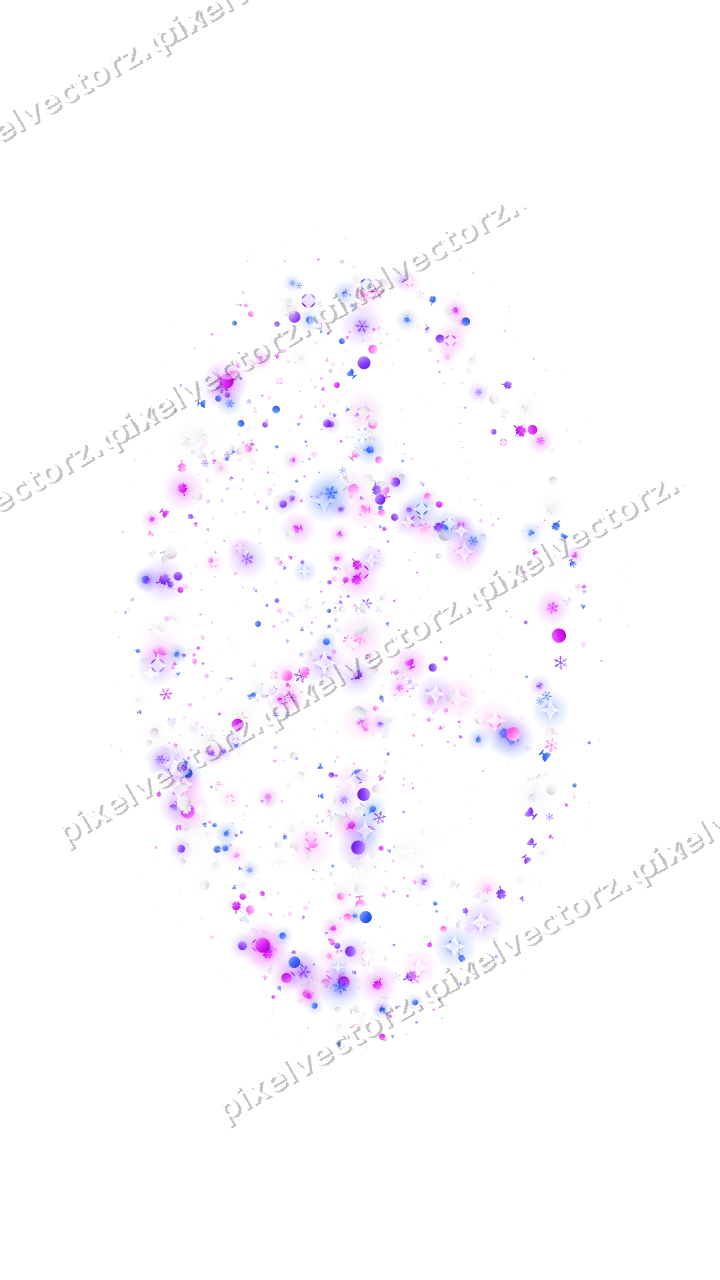 Seamless glitter leaf in purple and blue on a transparent background