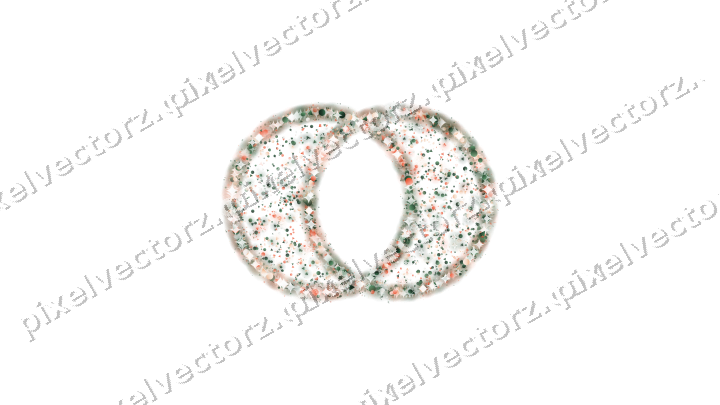 Seamless glitter wedding rings on a transparent background
