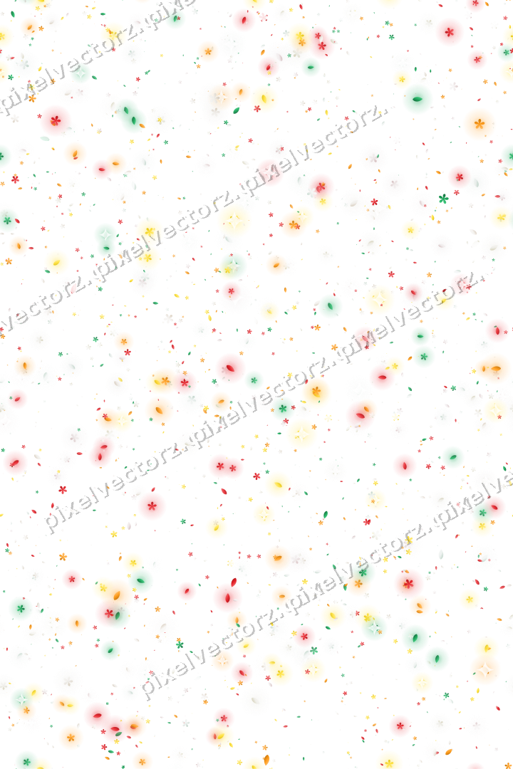 Seamless glitter scatter in red and orange on a transparent background