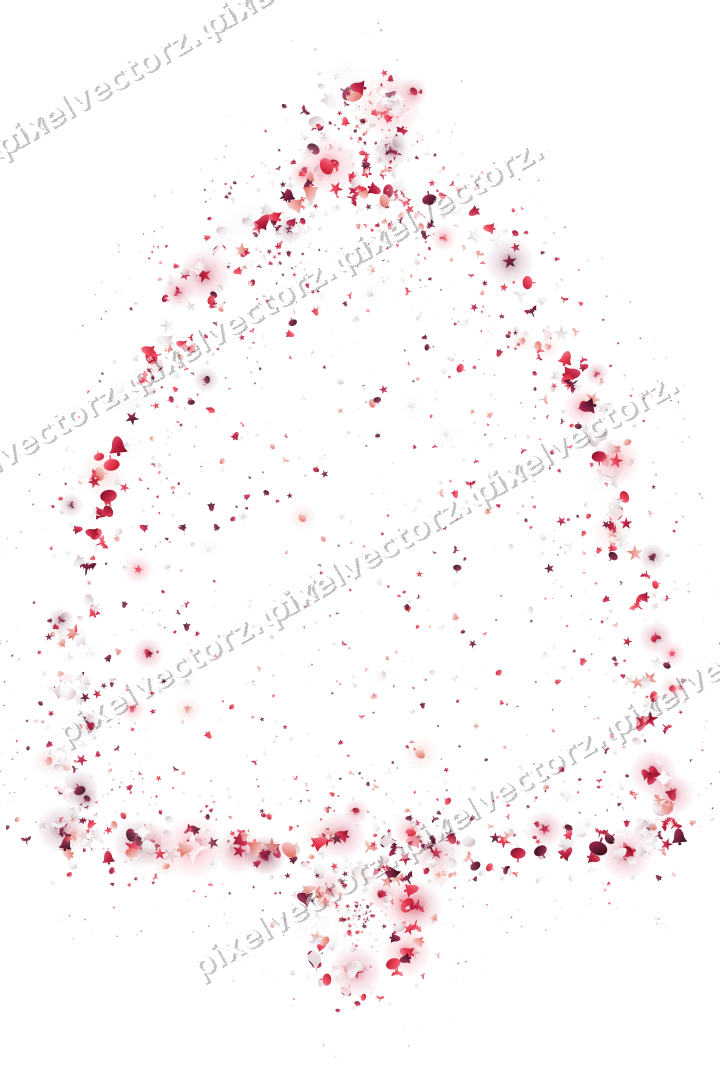 Seamless glitter bell of stars and bells on a transparent background