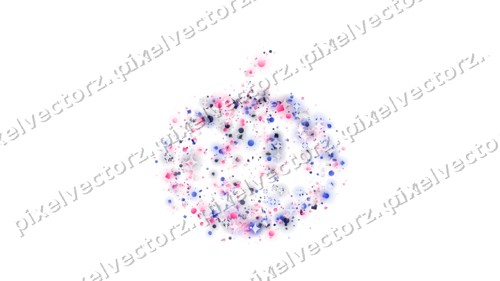 Seamless glitter pumpkin in pink and blue on a transparent background