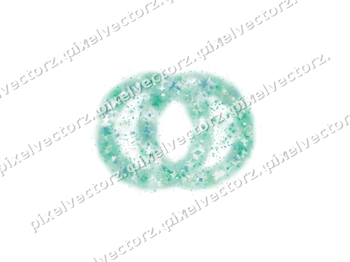 Seamless glitter wedding rings in green on a transparent background