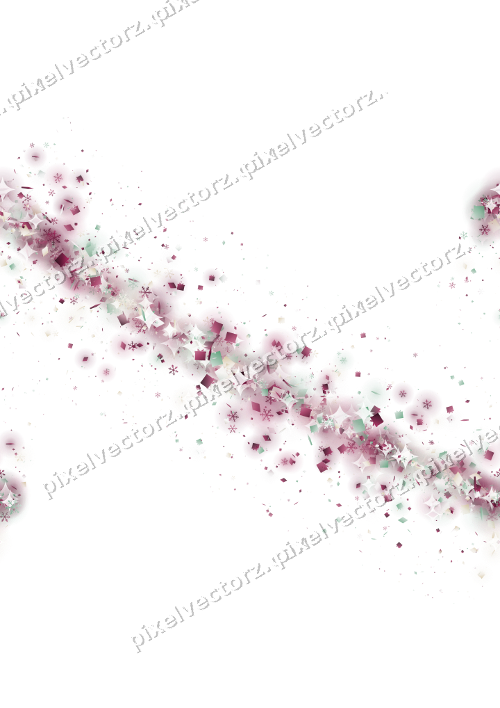 Seamless glitter arc in dark pink on a transparent background