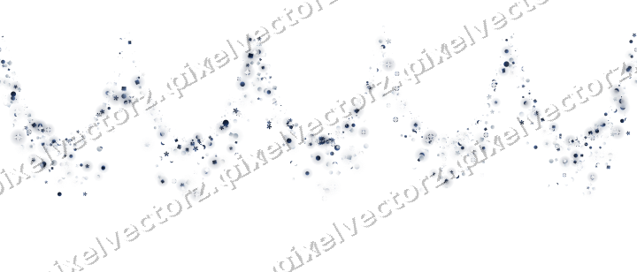 Seamless glitter garland in dark blue on a transparent background