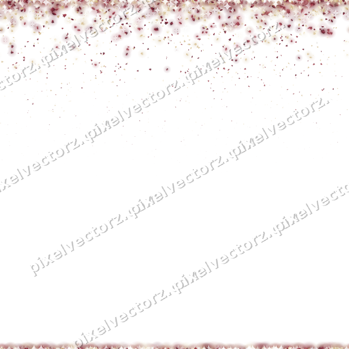 Seamless falling glitter in dark pink on a transparent background
