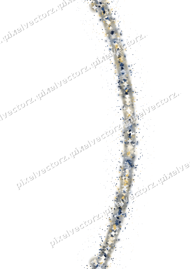 Seamless glitter arc in dark blue on a transparent background
