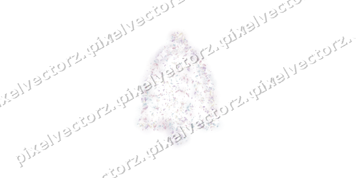 Seamless glitter bell of leaves on a transparent background