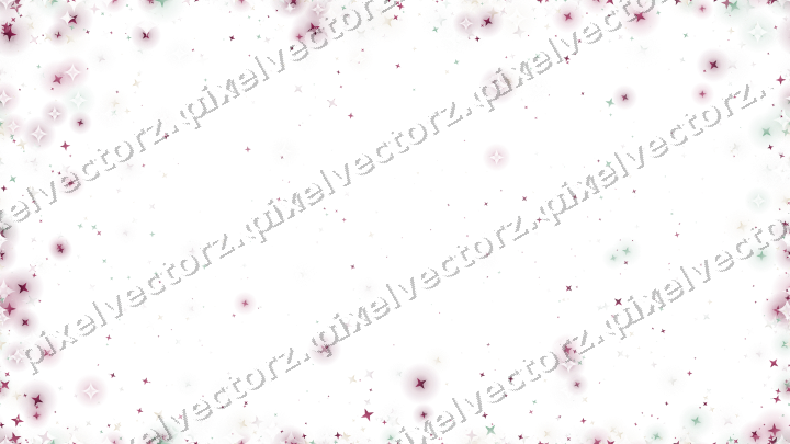 Seamless glitter vignette of stars on a transparent background
