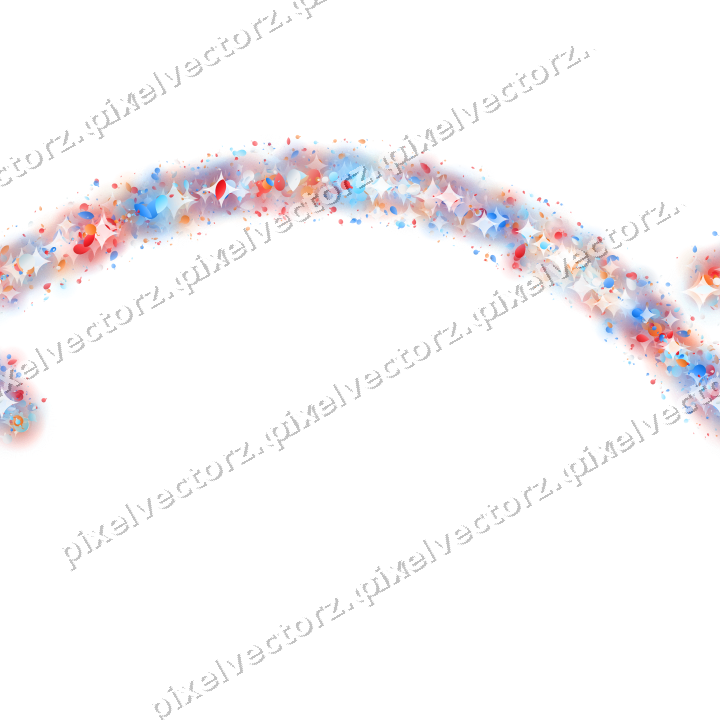 Seamless glitter arc of baubles and eggs on a transparent background