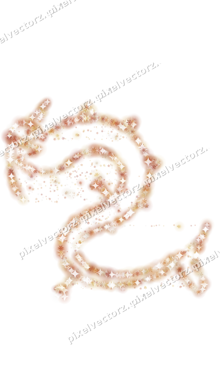 Seamless glitter dragon of snowflakes on a transparent background