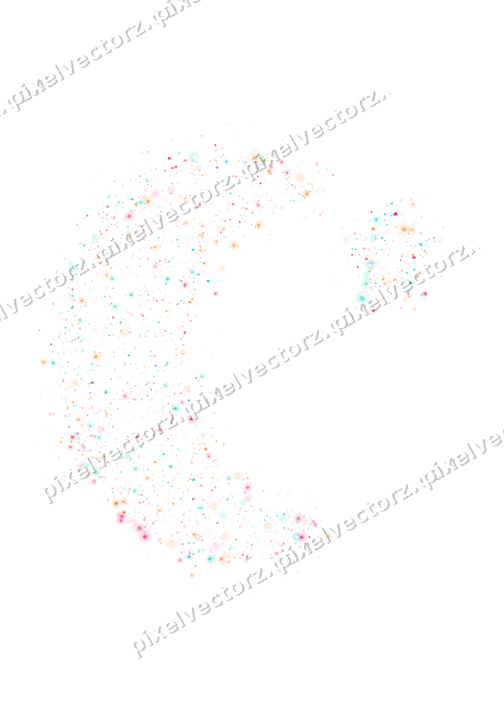 Seamless glitter crescent moon in pink on a transparent background