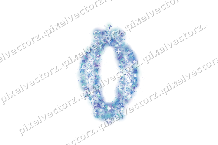 Seamless glitter lantern in blue and cyan on a transparent background