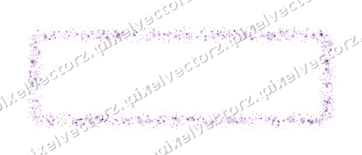 Seamless glitter frame in purple on a transparent background