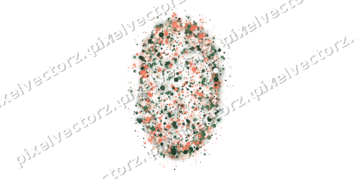 Seamless glitter easter egg of dots on a transparent background