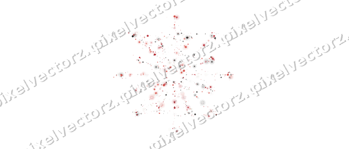 Seamless glitter firework in red on a transparent background