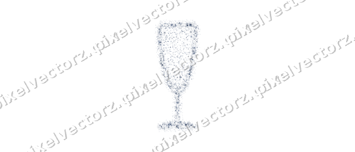 Seamless glitter champagne flute on a transparent background