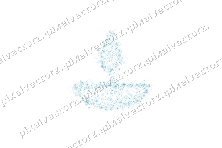 Seamless glitter diya lamp in cyan on a transparent background