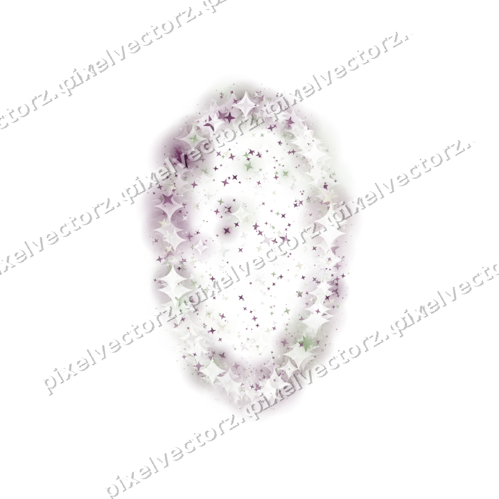 Seamless glitter easter egg of stars on a transparent background