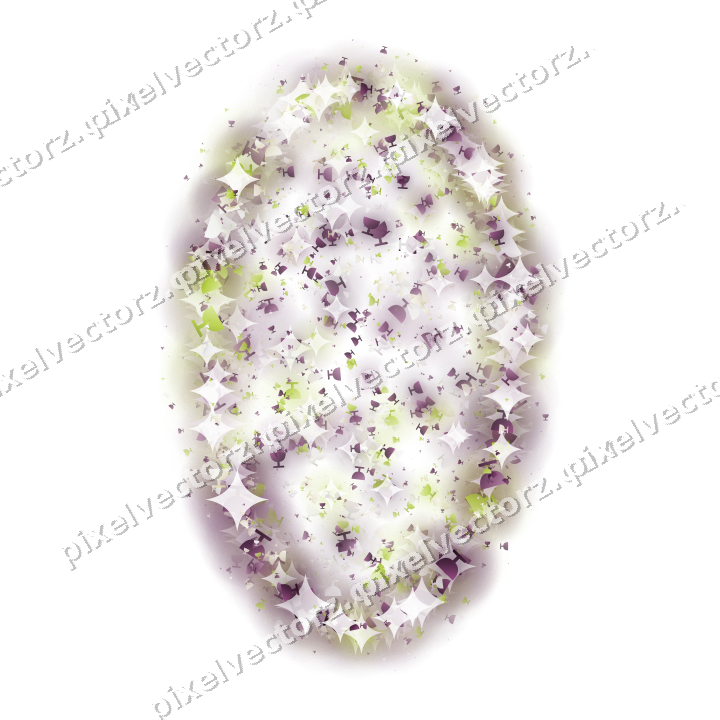 Seamless glitter easter egg on a transparent background