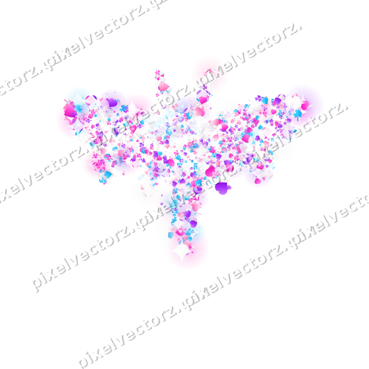 Seamless glitter bat in magenta and purple on a transparent background