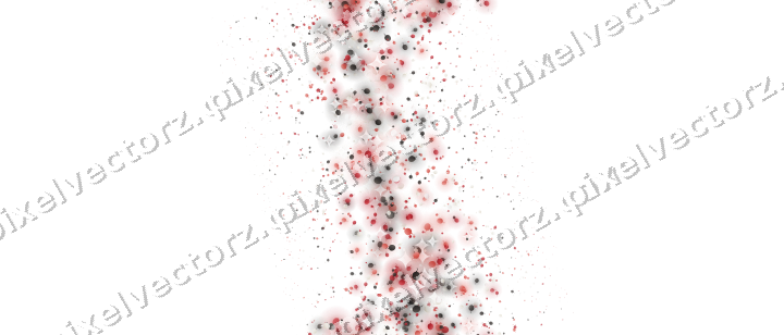 Seamless glitter band of balloons in red on a transparent background