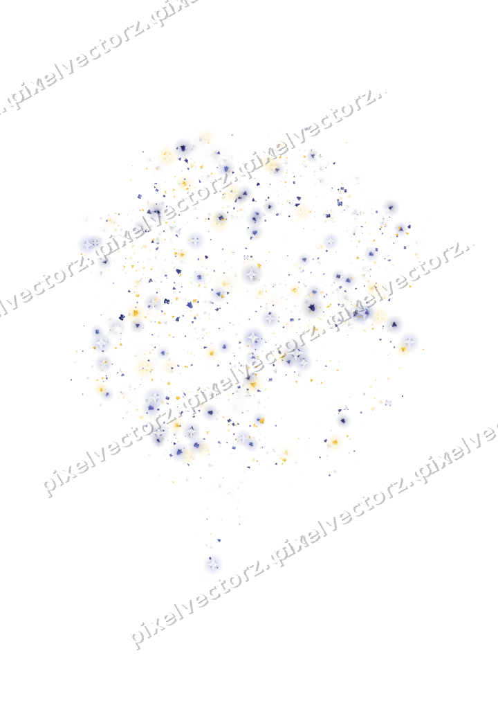 Seamless glitter clover leaf in dark blue on a transparent background