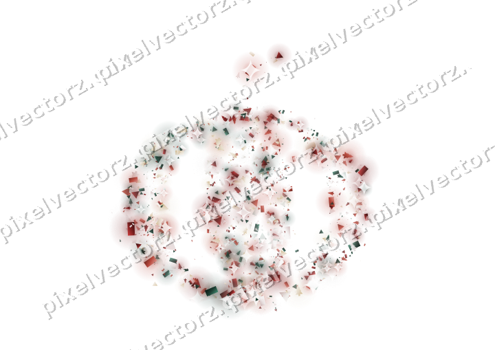 Seamless glitter pumpkin in dark red on a transparent background