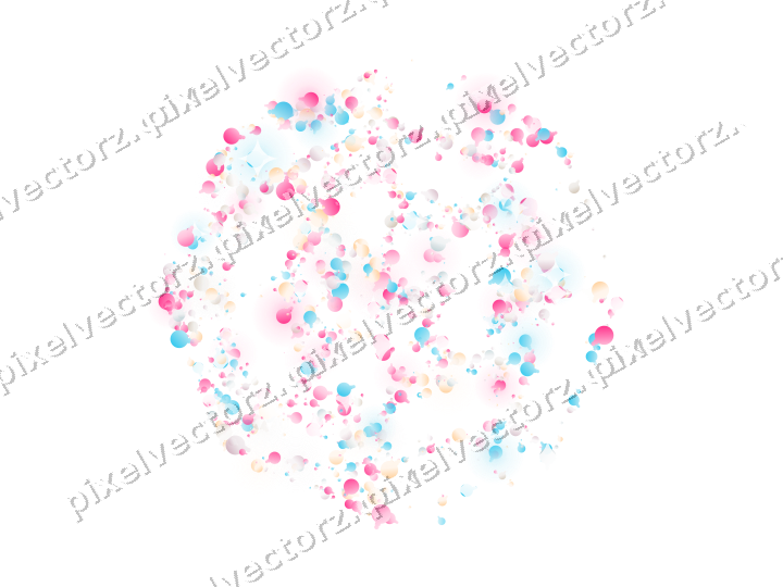 Seamless glitter spider web of baubles on a transparent background