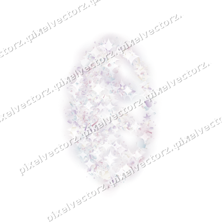 Seamless glitter leaf of stars and hearts on a transparent background