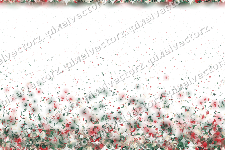 Seamless rising glitter in dark green on a transparent background