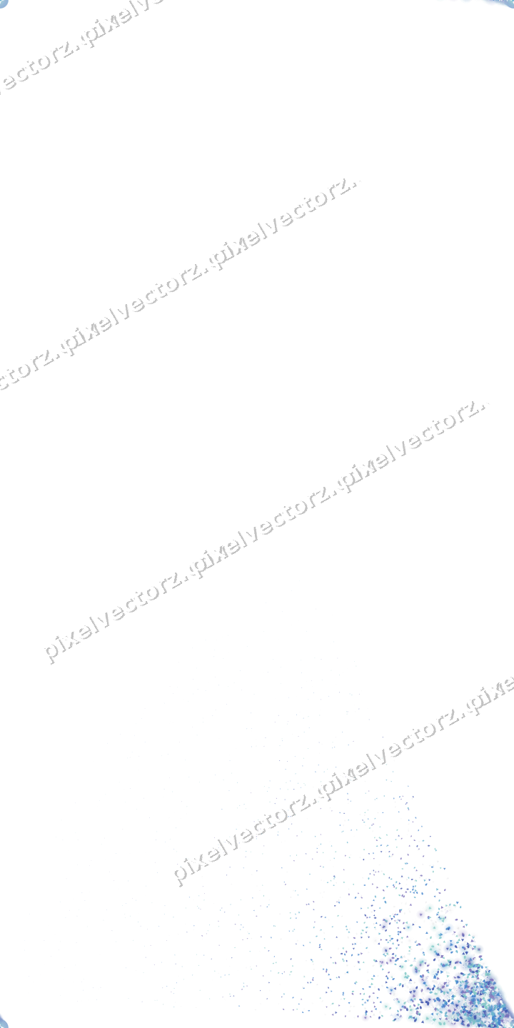 Seamless glitter corner in blue and cyan on a transparent background
