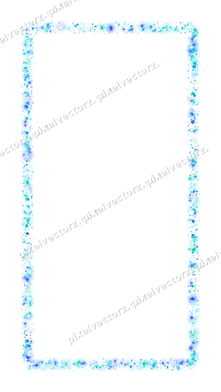 Seamless glitter frame of eggs and clovers on a transparent background