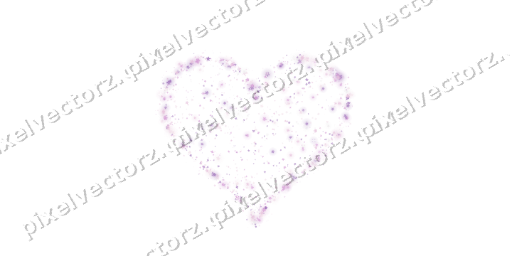 Seamless glitter heart in magenta on a transparent background