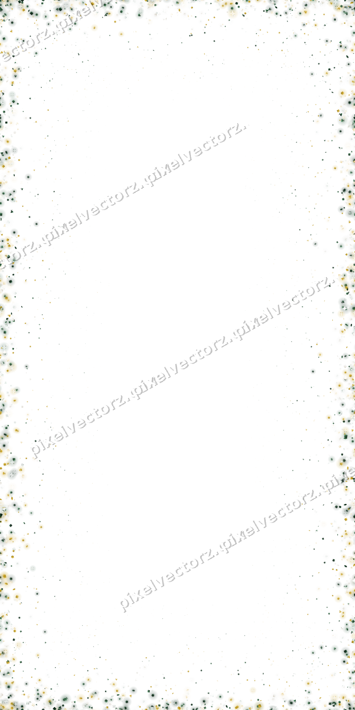 Seamless glitter vignette in dark green on a transparent background