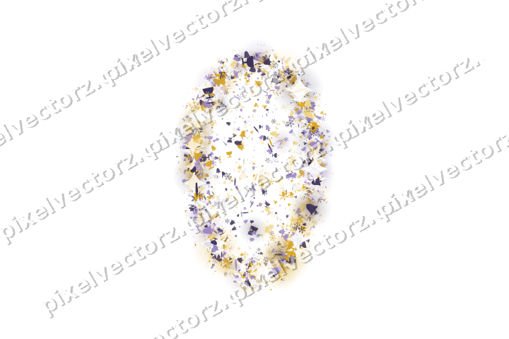 Seamless glitter easter egg in amber on a transparent background
