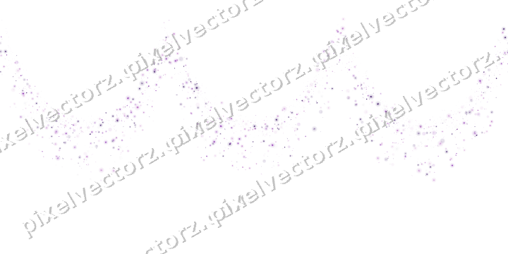 Seamless glitter garland in purple on a transparent background