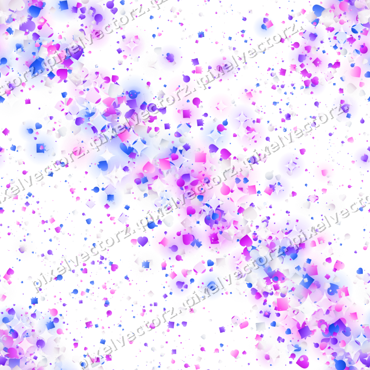 Seamless glitter band in purple and blue on a transparent background