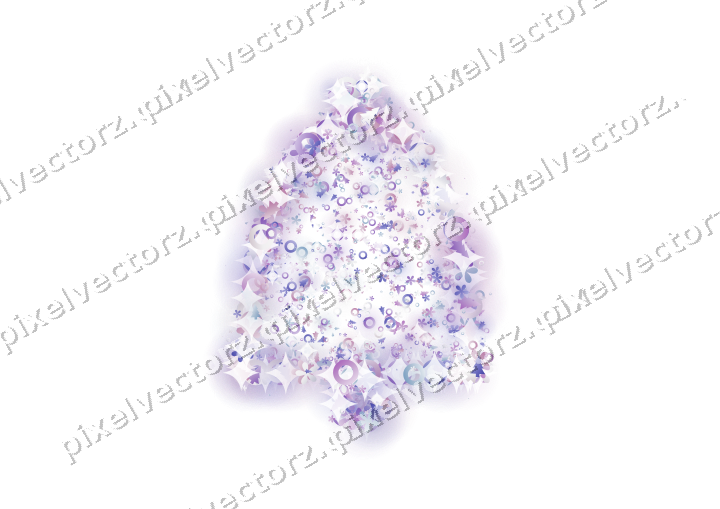 Seamless glitter bell in purple and blue on a transparent background