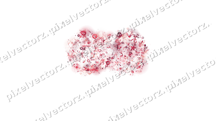 Seamless glitter carnival mask in pink on a transparent background