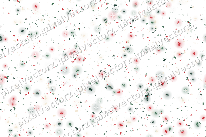 Seamless glitter scatter in dark green on a transparent background