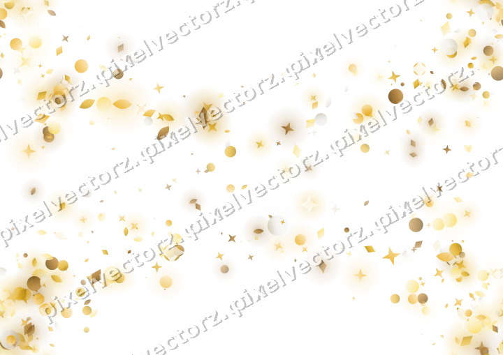 Nahtloser Glitzerkranz aus Sternen und Tropfen auf transparentem Grund
