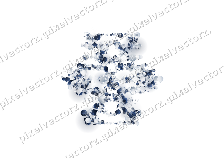 Seamless glitter snowflake in dark blue on a transparent background