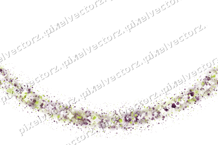 Seamless glitter arc in dark magenta on a transparent background