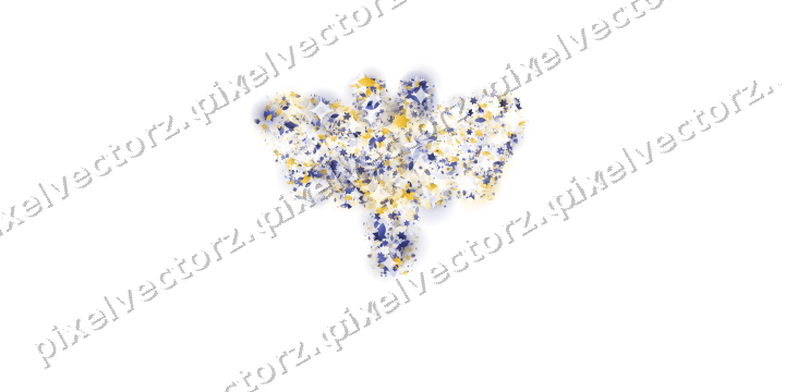 Seamless glitter bat of stars and droplets on a transparent background