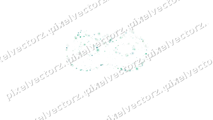 Seamless glitter carnival mask in green on a transparent background
