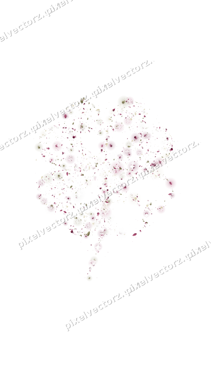 Seamless glitter clover leaf in dark pink on a transparent background