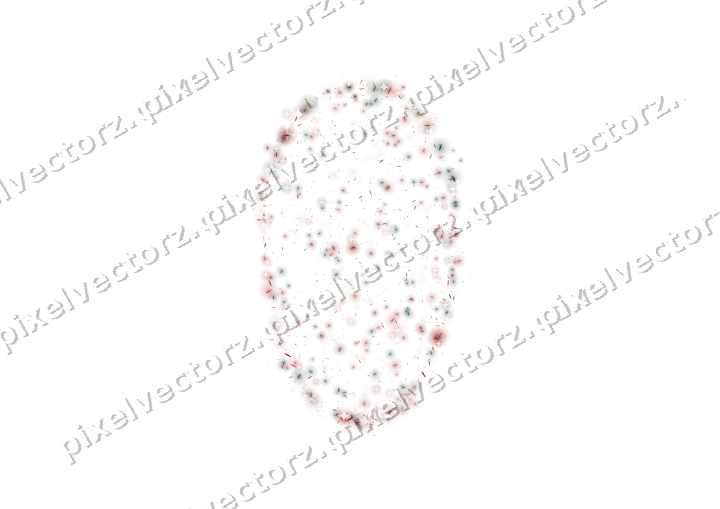 Seamless glitter easter egg of shards on a transparent background