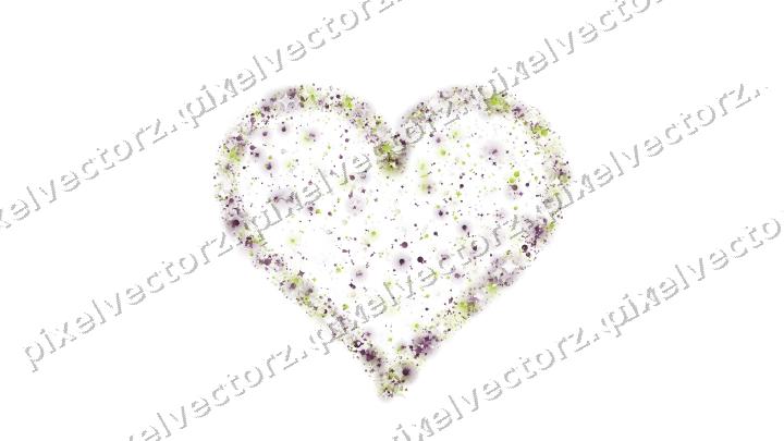 Seamless glitter heart in dark magenta on a transparent background