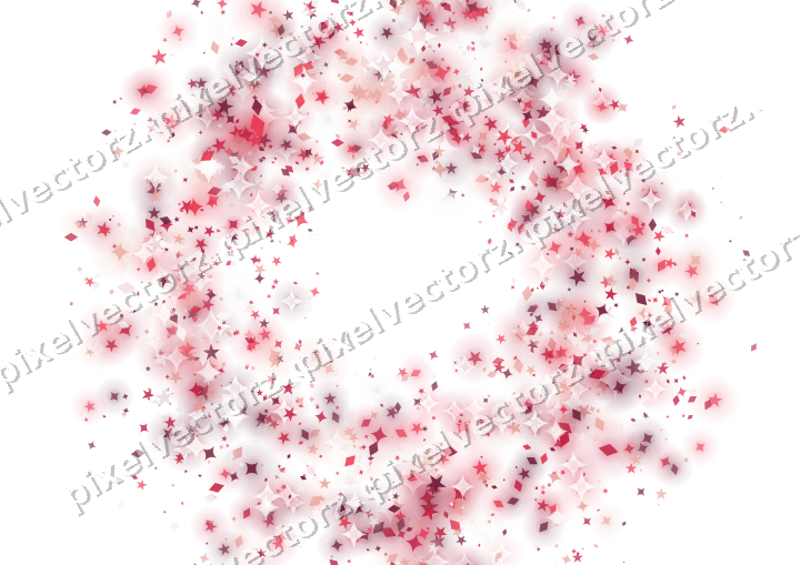 Nahtloser Glitzerkranz aus Sternen und Funken auf transparentem Grund
