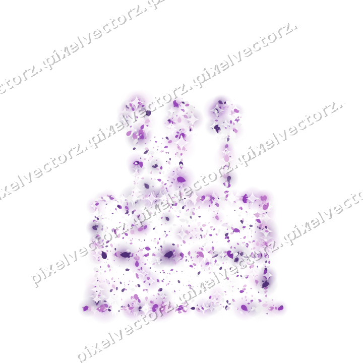 Seamless glitter birthday cake of eggs on a transparent background